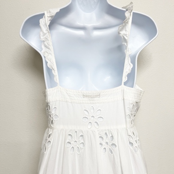 J Crew Womens Eyelet Peyton Broderie Anglaise Cotton Tiered Skirt Maxi Dress - Picture 4 of 10